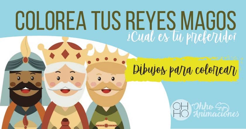 10 dibujos de los Reyes Magos para colorear gratis  Pequeocio